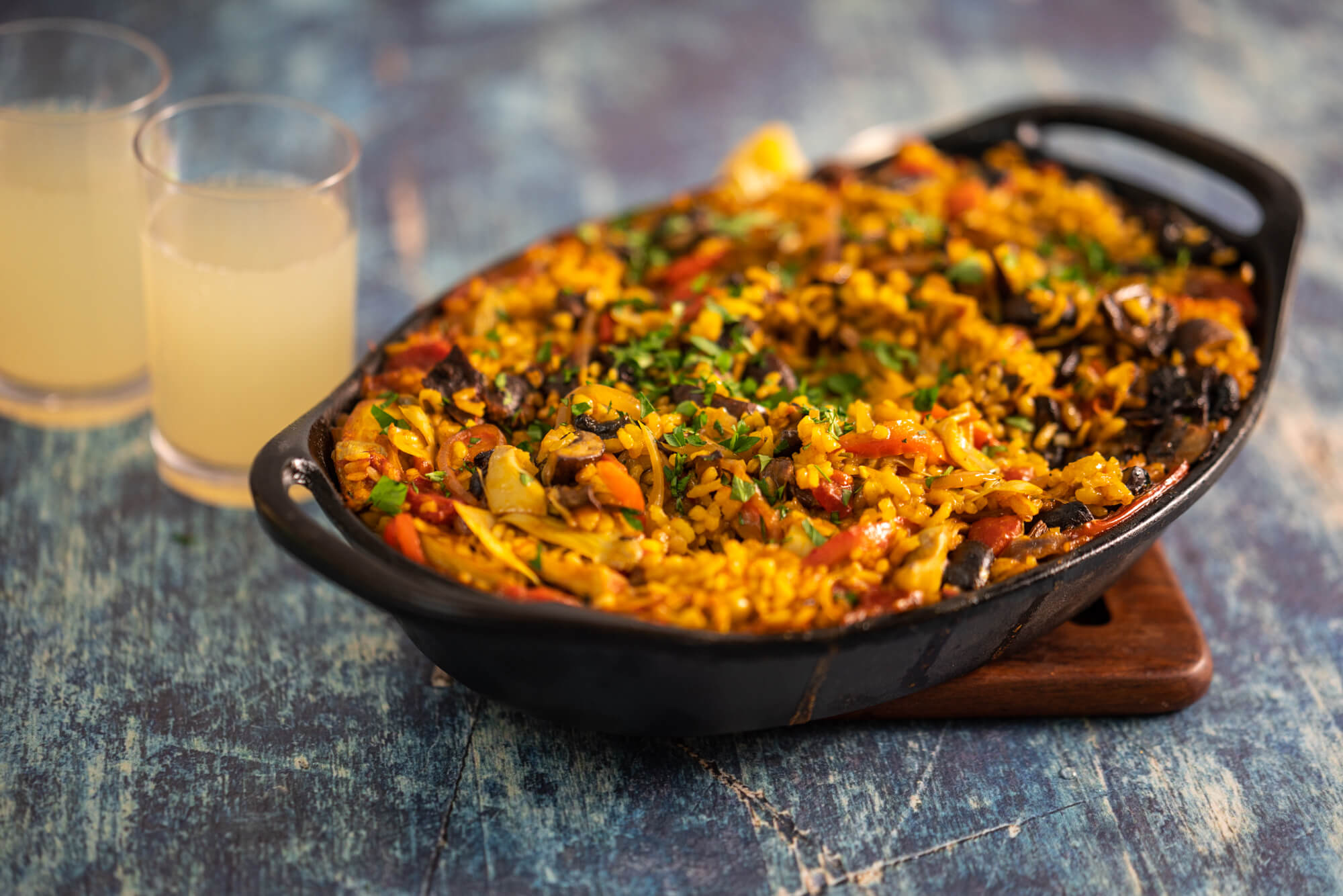 Mushroom, Artichoke and Red Bell Pepper Paella Clean Slate Cleanse