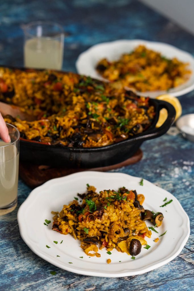 Mushroom, Artichoke and Red Bell Pepper Paella Clean Slate Cleanse